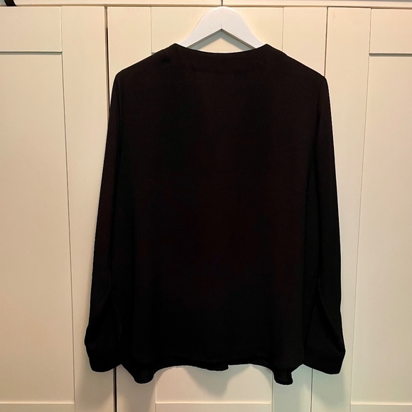 M&S Black Long Sleeve Blouse Size UK 16 - Picture 6 of 6